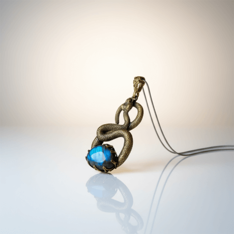 Labradorit Kolye Yılan Serisi