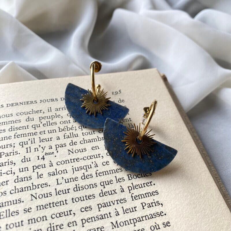 Lapis Lazuli Küpe Artemis - Görsel 3