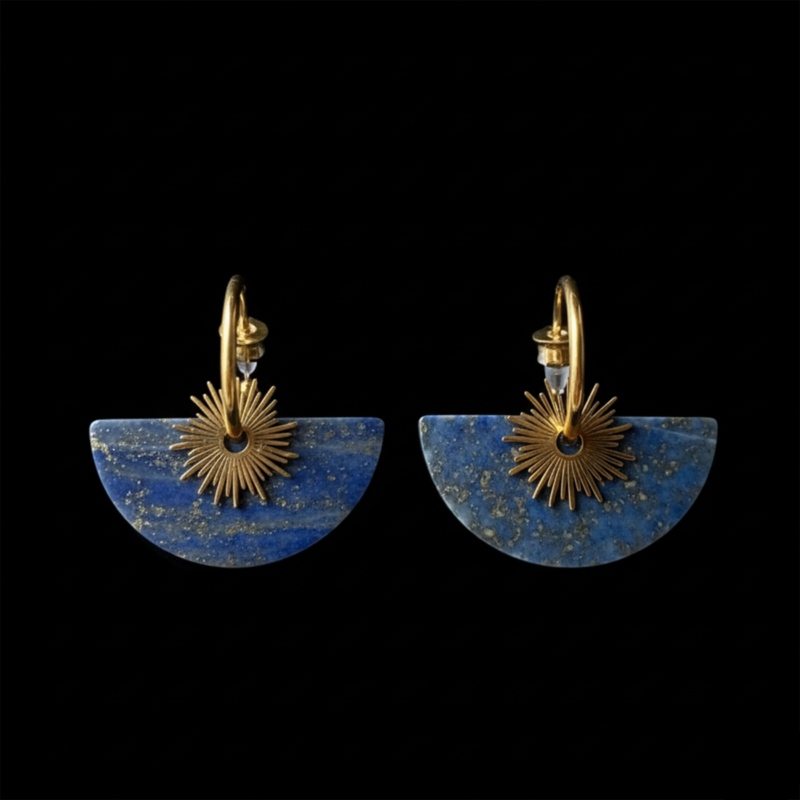Lapis Lazuli Küpe Artemis