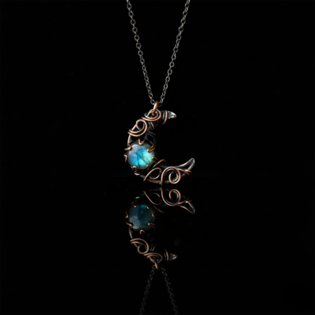 Labradorit Kolye Moonlight